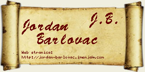 Jordan Barlovac vizit kartica